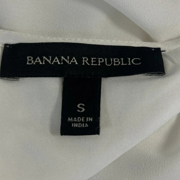 Banana Republic White Cross Back Keyhole Halter Top Size Small - Picture 3 of 8